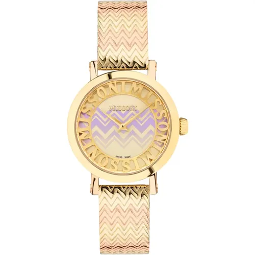 Watches, female, , Size: ONE SIZE Gold Melrose Analog Watch Women - Missoni - Modalova