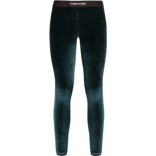 Leggings mit elastischem Bund und Logo , Damen, Größe: S - Tom Ford - Modalova