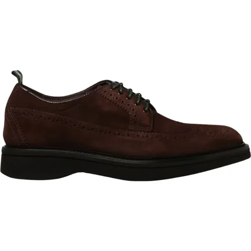 Scarpe stringate con motivo brogue , male, Sizes: 8 1/2 UK, 7 1/2 UK - Green George - Modalova