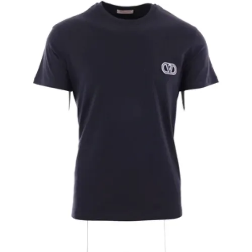 Blaues Vlogo Signature T-Shirt von ,Stylische T-Shirts und Polos - Valentino Garavani - Modalova