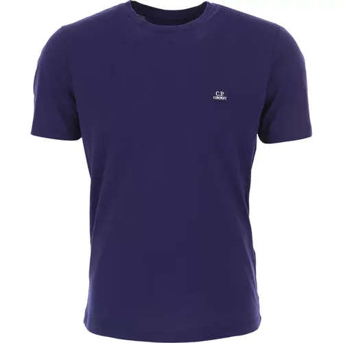 Herren T-Shirt - Blau/Grün , Herren, Größe: M - C.P. Company - Modalova