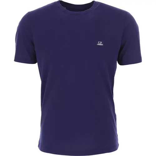 Herren T-Shirt - Blau/Grün , Herren, Größe: S - C.P. Company - Modalova