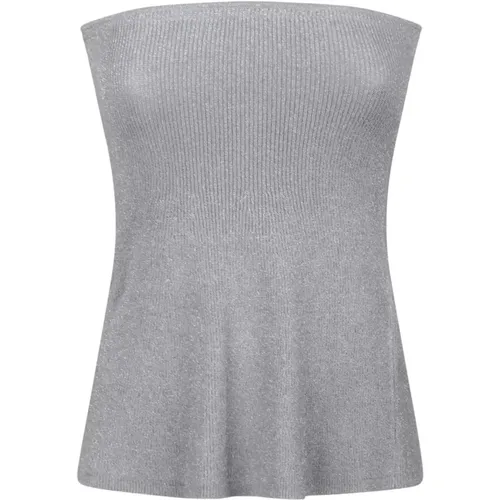 Lurex Bandeau Knit Top , female, Sizes: L, S, M, XS - Selected Femme - Modalova