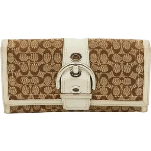 Pre-owned Wallets, female, , Size: ONE SIZE Pre-owned Canvas wallets - Coach Pre-owned - Modalova