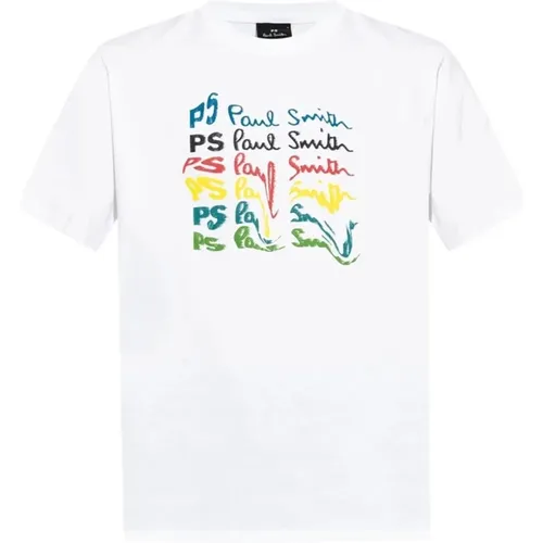 Branded Cotton T-Shirt in , male, Sizes: S, M, L, XL - Paul Smith - Modalova