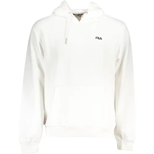 Hoodies, male, , Size: M Hooded Cotton Sweatshirt with Embroidery - Fila - Modalova