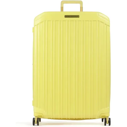 Large Suitcases, unisex, , Size: ONE SIZE Expandable Hard Shell Four-Wheel Trolley - Piquadro - Modalova