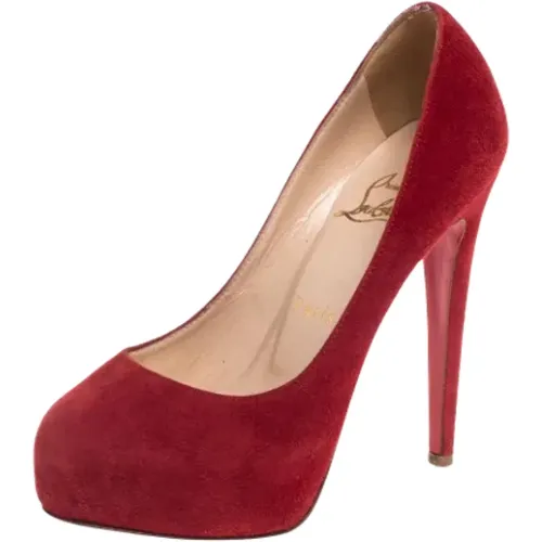 Pre-owned Suede heels , female, Sizes: 2 UK - Christian Louboutin Pre-owned - Modalova
