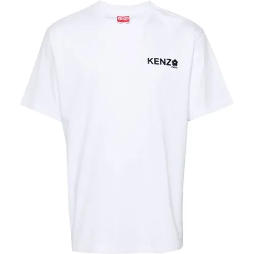 Weiße T-Shirts und Polos mit Blumenmotiv , Herren, Größe: L - Kenzo - Modalova