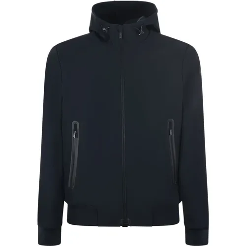 Dark Stretch Technical Jacket with Hood , male, Sizes: M, L, 2XL, XL - RRD - Modalova