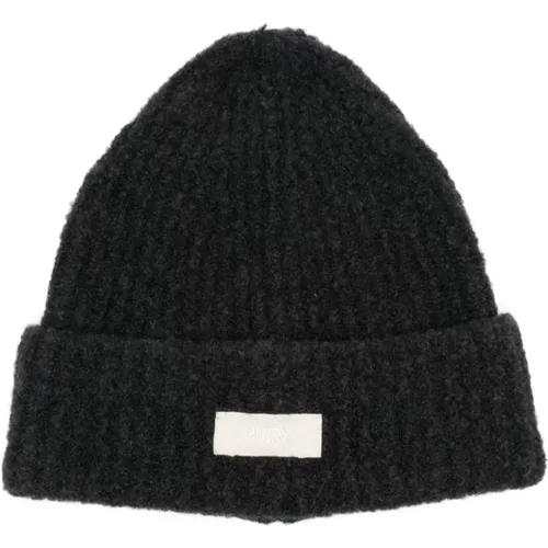 Beanies, male, , Size: ONE SIZE Wool Boucle Beanie Hat - Autry - Modalova