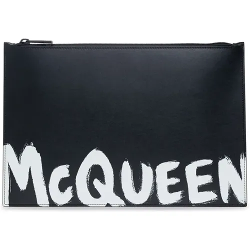 Handbag with logo , male, Sizes: ONE SIZE - alexander mcqueen - Modalova