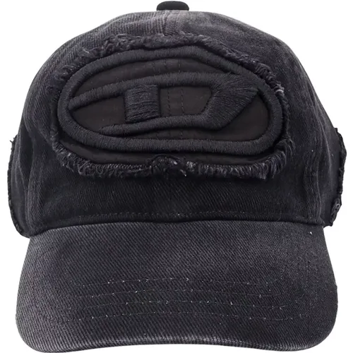 Caps, male, , Size: M Caps with Frontal Oval-D Logo - Diesel - Modalova