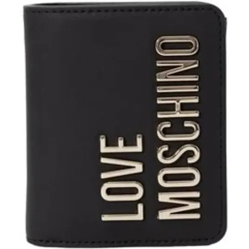 Wallets & Cardholders, female, , Size: ONE SIZE Compact Polyethylene Small Wallet - Love Moschino - Modalova