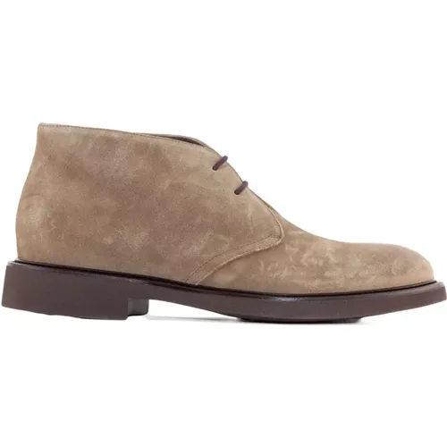 Lace-up Boots, male, , Size: 10 US Suede Lace-Up Ankle Boots - Doucal's - Modalova