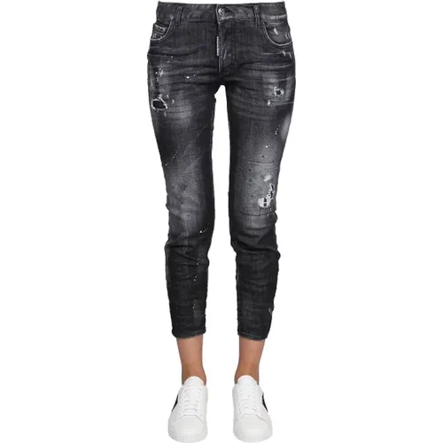 Trendige Jennifer Cropped Jeans , Damen, Größe: S - Dsquared2 - Modalova