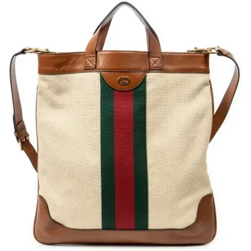 Pre-owned Backpacks, female, , Size: ONE SIZE Pre-owned Canvas gucci-bags - Gucci Vintage - Modalova