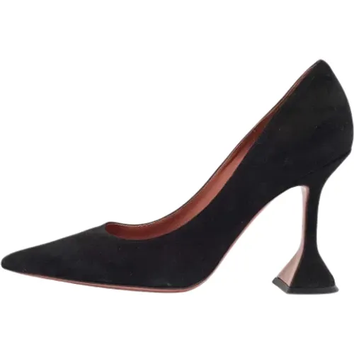 Pre-owned Pumps, female, , Size: 6 1/2 US Pre-owned Suede heels - Amina Muaddi Pre-owned - Modalova