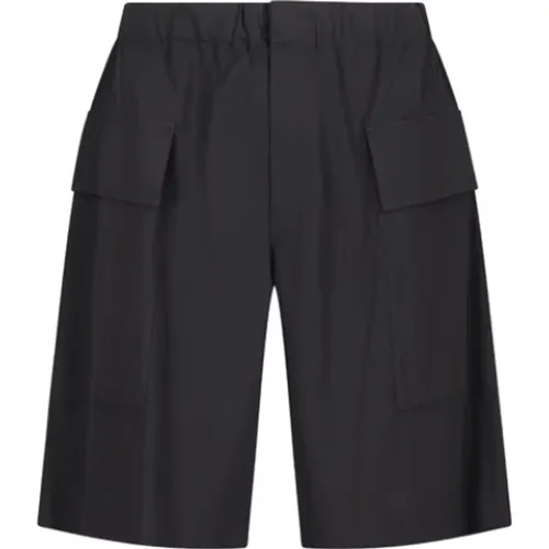 Casual Shorts, male, , Size: L Embroidered Short Trousers - Jil Sander - Modalova