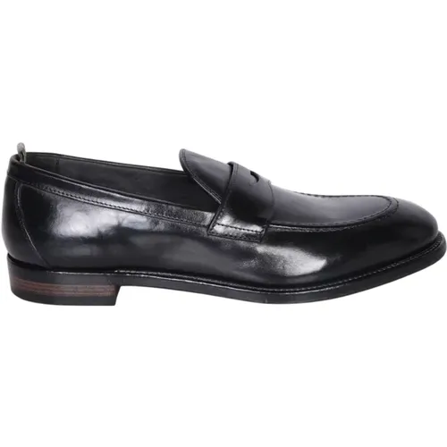 Loafers, male, , Size: 8 1/2 US Leather Loafer Shoes - Officine Creative - Modalova