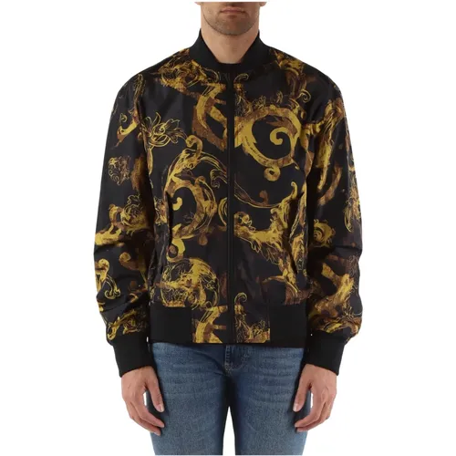Reversible bomber jacket in technical fabric , male, Sizes: M, S, L, XL - Versace Jeans Couture - Modalova