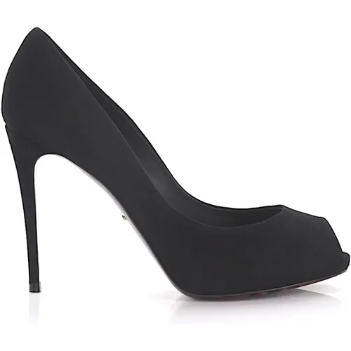 Elevate Your Style with Leather Budapester Heels , female, Sizes: 8 UK, 3 UK - Dolce & Gabbana - Modalova