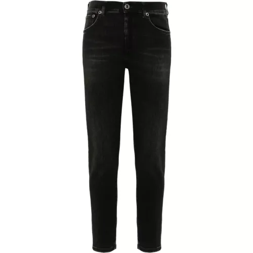 Schwarze Skinny Jeans mit Whiskering - Dondup - Modalova