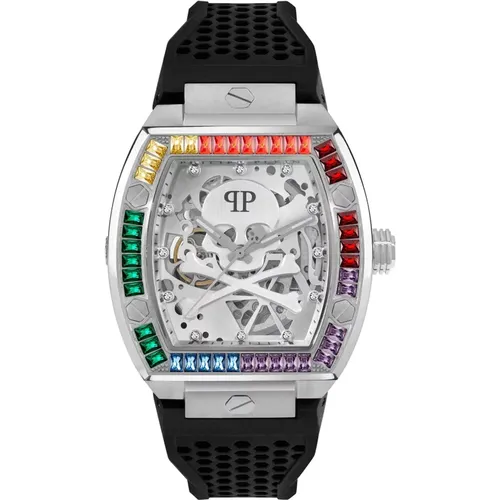 Watches, male, , Size: ONE SIZE Automatic Men's Watch The $keleton Rainbow - Philipp Plein - Modalova