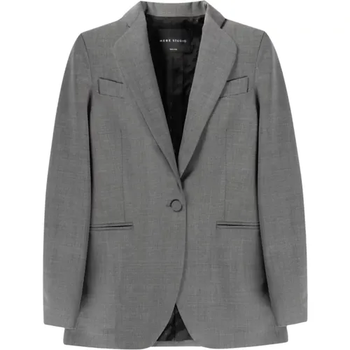 Androgynes Graues Cady-Blazer - Hebe Studio - Modalova