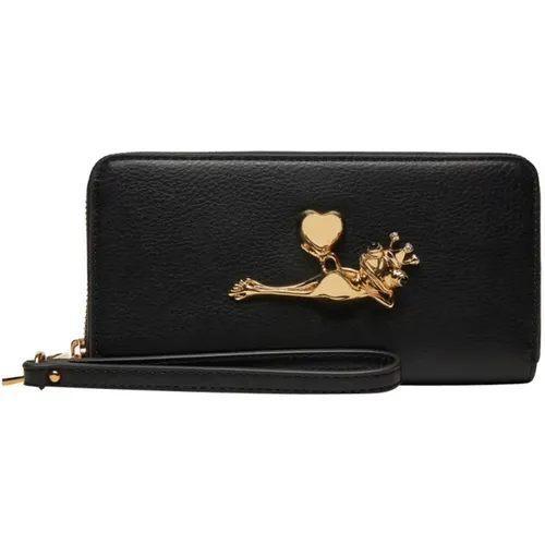 Wallets & Cardholders, female, , Size: ONE SIZE Wallet with Gold Details - Love Moschino - Modalova