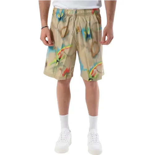 Baumwoll-Bermuda-Shorts mit Kordelzugbund , Herren, Größe: M - Department Five - Modalova