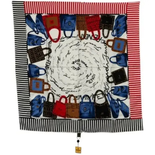 Pre-owned Scarves, female, , Size: ONE SIZE Pre-owned Silk scarves - Fendi Vintage - Modalova