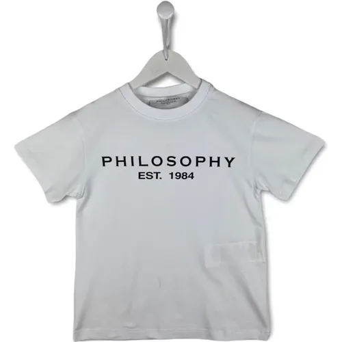 Logo Print Kurzarm T-Shirt - Philosophy di Lorenzo Serafini - Modalova