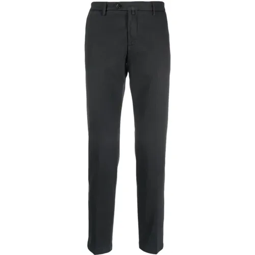 Dark Grey Slim Cut Trousers , male, Sizes: 2XL - Briglia - Modalova