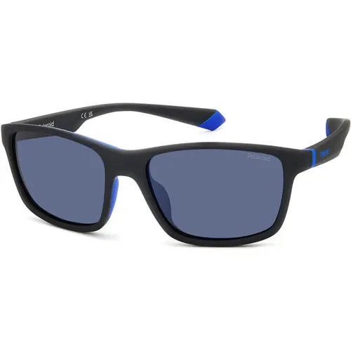 Sunglasses, male, , Size: 58 MM Matte /Blue Sunglasses - Polaroid - Modalova