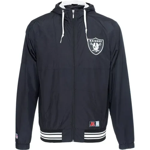 Light Jackets, male, , Size: XS Oakland Raiders Windbreaker Jacket - majestic filatures - Modalova