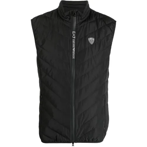 Down waistcoat , male, Sizes: S, M, XL - Emporio Armani EA7 - Modalova