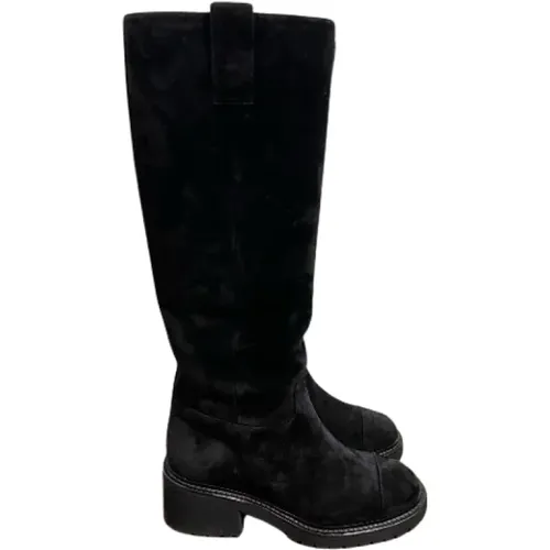 Pre-owned Suede boots , female, Sizes: 4 UK - Chanel Vintage - Modalova
