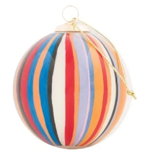 Hand-Painted Signature Stripe Glass Bauble , unisex, Sizes: ONE SIZE - PS By Paul Smith - Modalova
