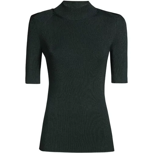 Turtlenecks, female, , Size: S Ribbed Viscose-Blend Top - Stella Mccartney - Modalova