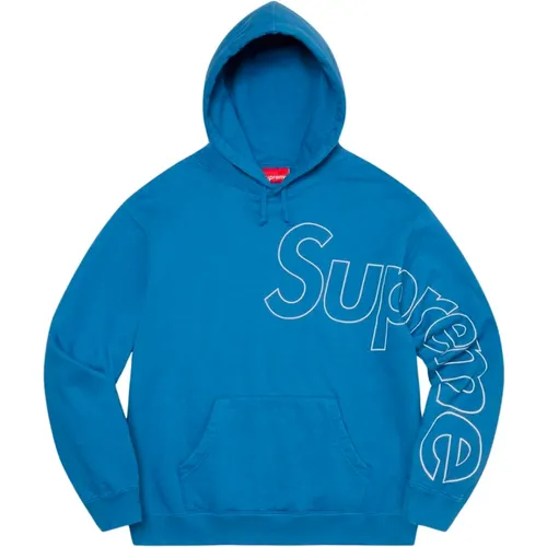 Reflektierender Kapuzenpullover Pale Royal , Herren, Größe: L - Supreme - Modalova