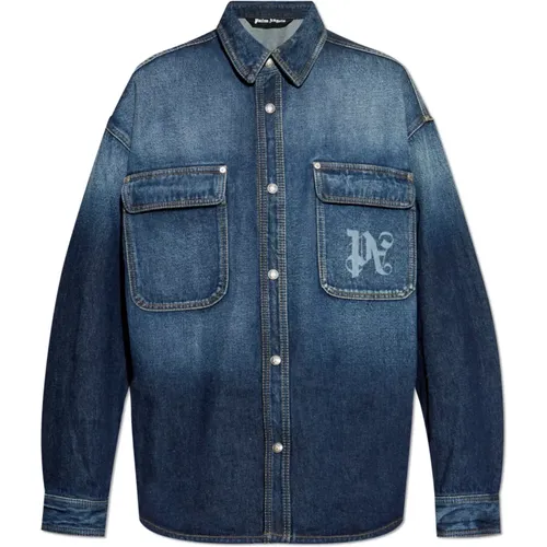 Denimjacke , Herren, Größe: 2XL - Palm Angels - Modalova