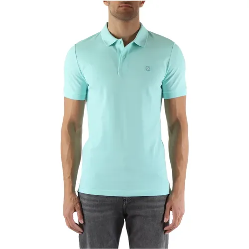 Slim Fit Baumwoll-Poloshirt mit Logopatch , Herren, Größe: S - Calvin Klein Jeans - Modalova