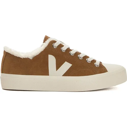 Kamel Weiße Sneakers Stilvoll Bequem , Damen, Größe: 36 EU - Veja - Modalova