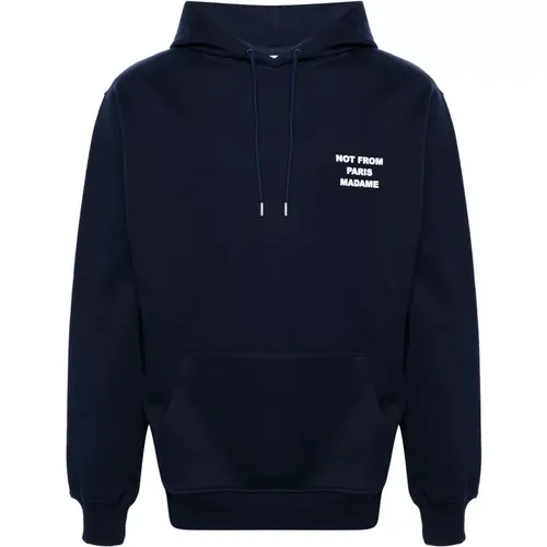 Slogan Hoodie Sweater , male, Sizes: M, L - Drole de Monsieur - Modalova