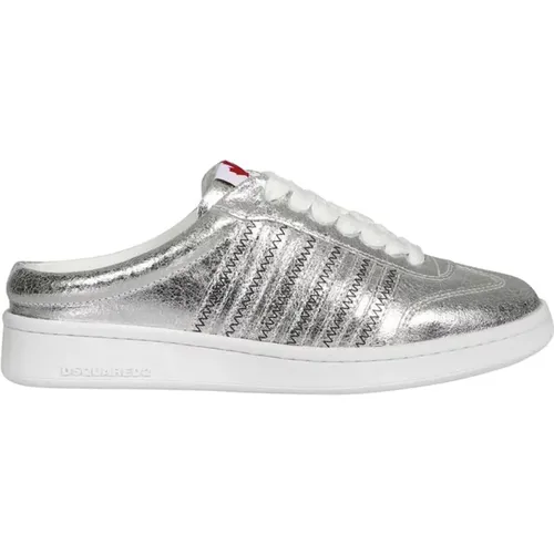 Silver Sneakers for Women , female, Sizes: 2 UK - Dsquared2 - Modalova