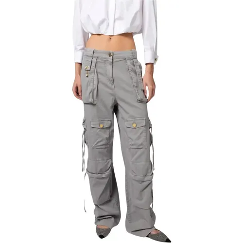Cargo Jeans with Laces , female, Sizes: W26, W27, W25 - Elisabetta Franchi - Modalova