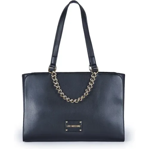 Eco Leather Chain Bag , female, Sizes: ONE SIZE - Love Moschino - Modalova