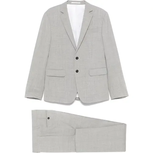 Single Breasted Suits, male, , Size: XL Ash Grey Suit with Rear Vents - Dsquared2 - Modalova