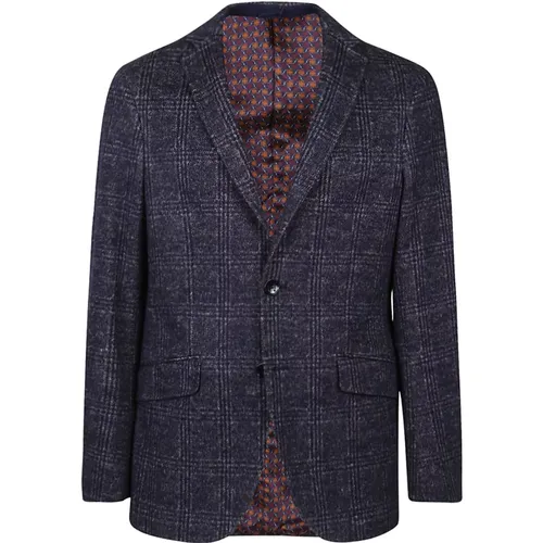 Blazers, male, , Size: L Navy Roma Jacket - ETRO - Modalova